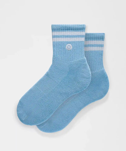 Unisex Daily Essential Quarter Socks *Stripe