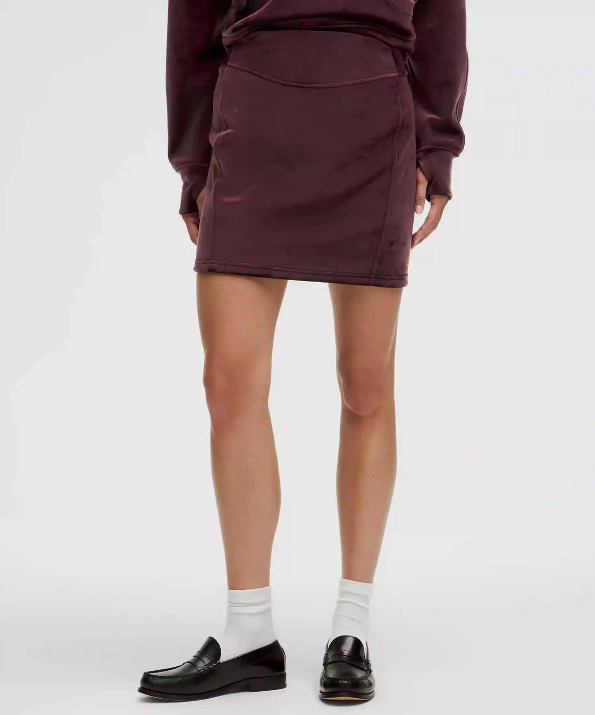 Scuba Mid-Rise Mini Skirt *Velvet