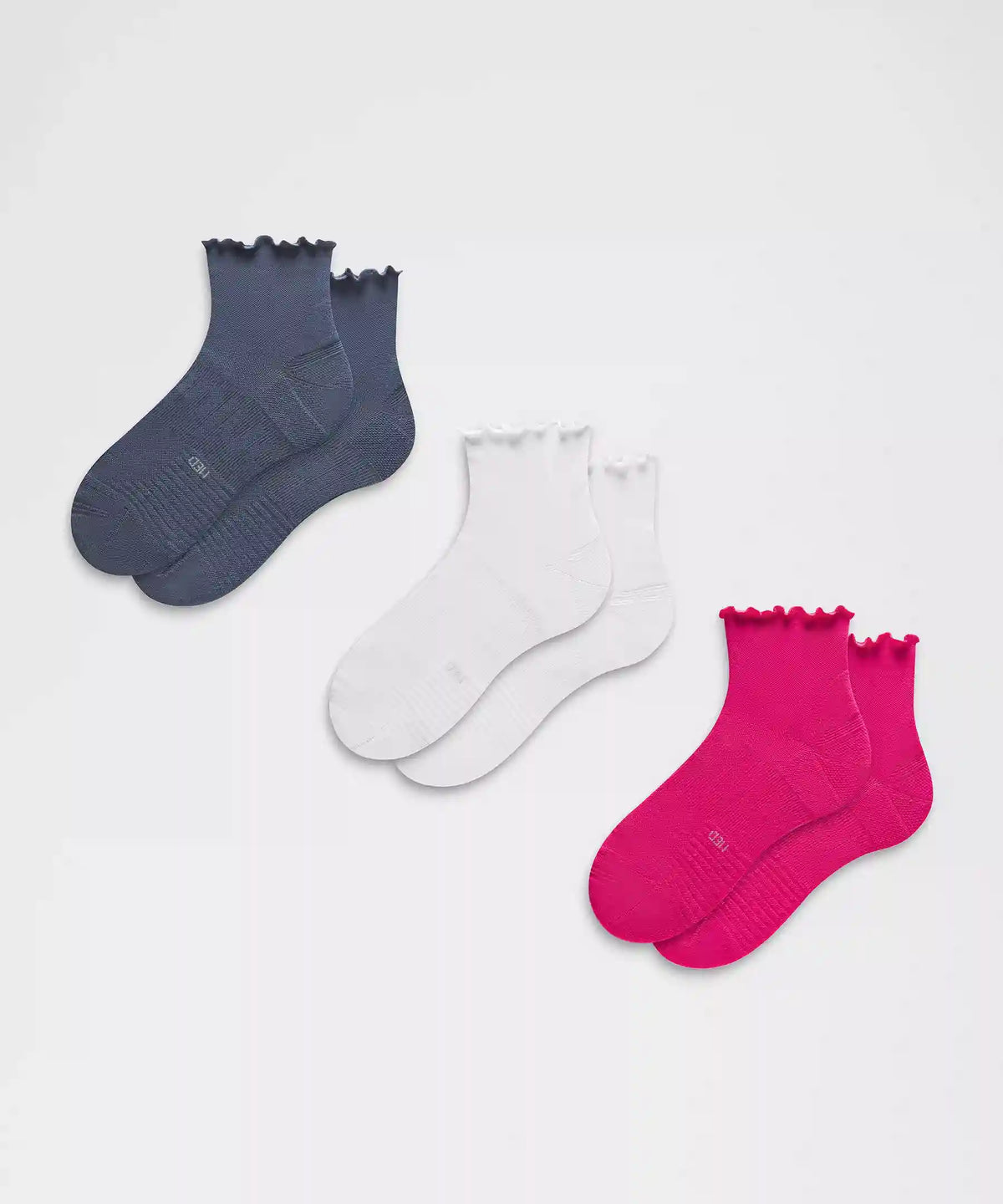 Unisex Power Stride Ankle Socks 3 Pack *Lettuce Edge