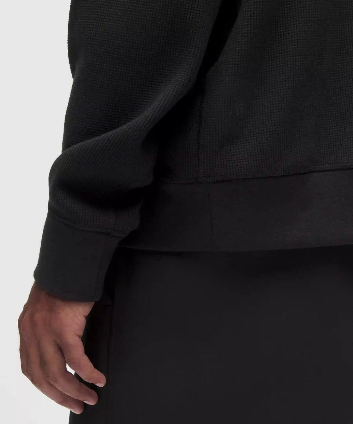 Cotton-Blend Relaxed-Fit Waffle Knit Hoodie