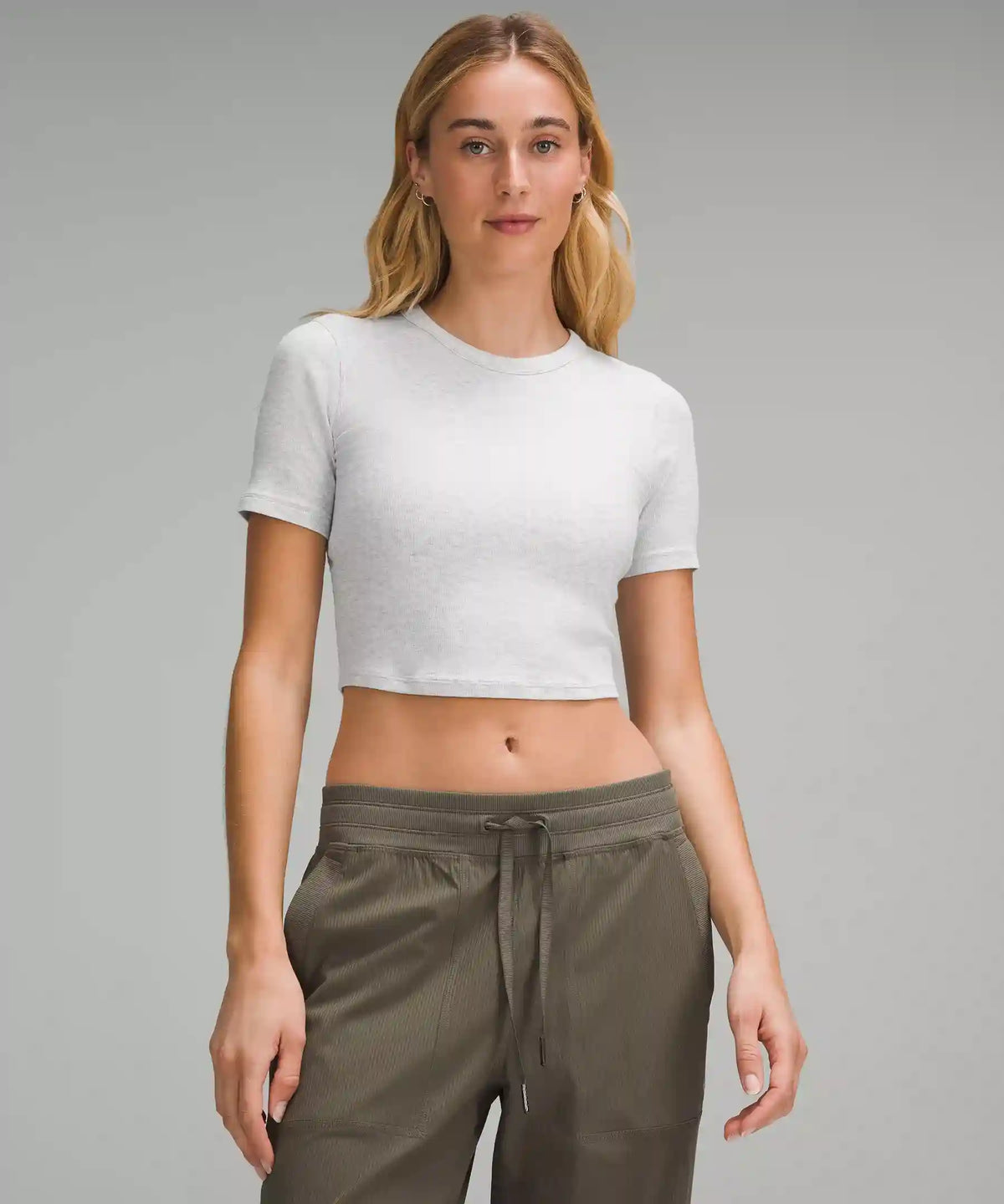 Hold Tight Straight-Hem Cropped T-Shirt