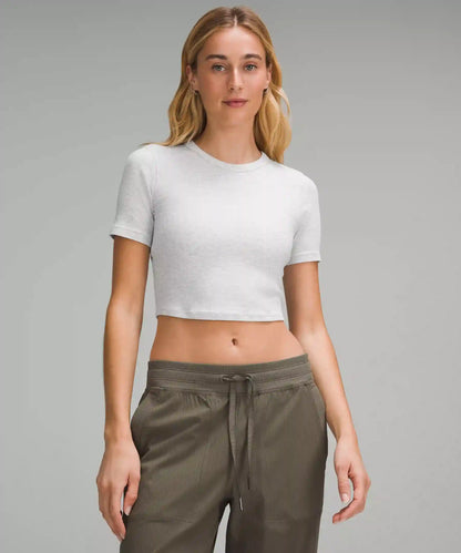 Hold Tight Straight-Hem Cropped T-Shirt