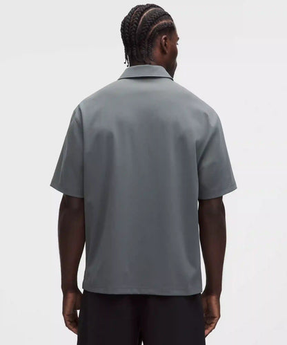 Daydrift Oversized Zip-Neck Polo Shirt