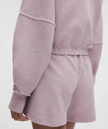 Scuba Cropped Funnel-Neck Half Zip *Waffle