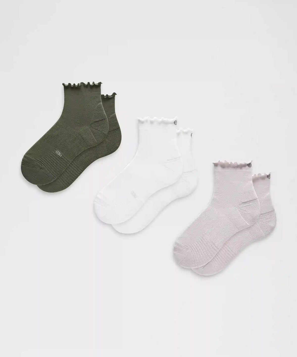 Unisex Power Stride Ankle Socks 3 Pack *Lettuce Edge