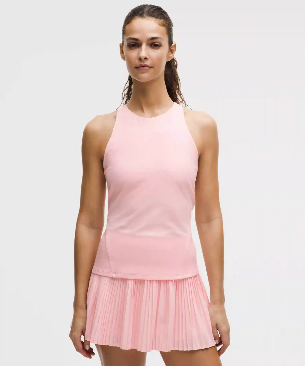 Racerback High-Neck Tennis Tank Top *B/C Cup