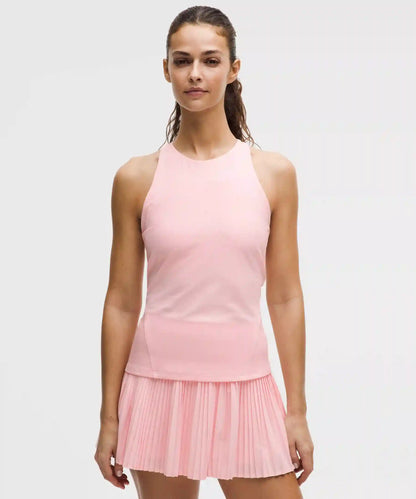 Racerback High-Neck Tennis Tank Top *B/C Cup