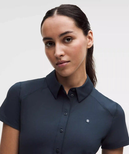 Quick-Dry Short-Sleeve Polo Shirt Straight Hem *Logo