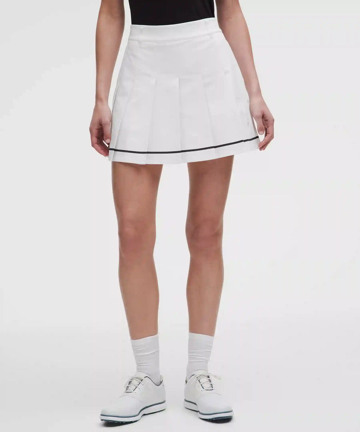 Box-Pleat High-Rise A-line Golf Skirt