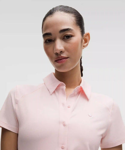 Quick-Dry Short-Sleeve Polo Shirt Straight Hem *Logo