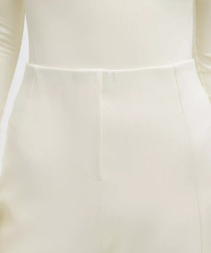 Stretch Knit Straight-Leg Pull-On Pant