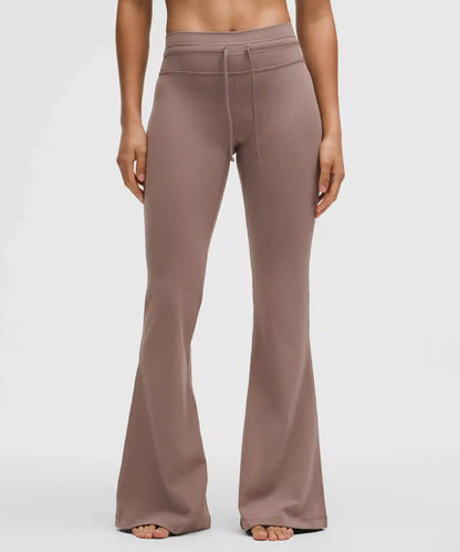 Groove High-Rise Ribbed Wide-Flare Pant