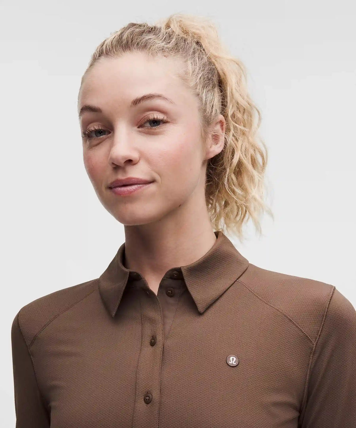 Quick-Dry Long-Sleeve Polo Shirt *Straight Hem
