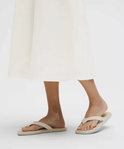 Stretch Woven Ruffle-Waist Midi Skirt