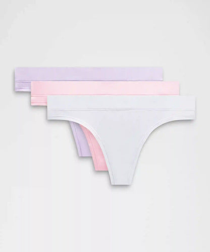 UnderEase Mid-Rise Thong Underwear *3 Pack
