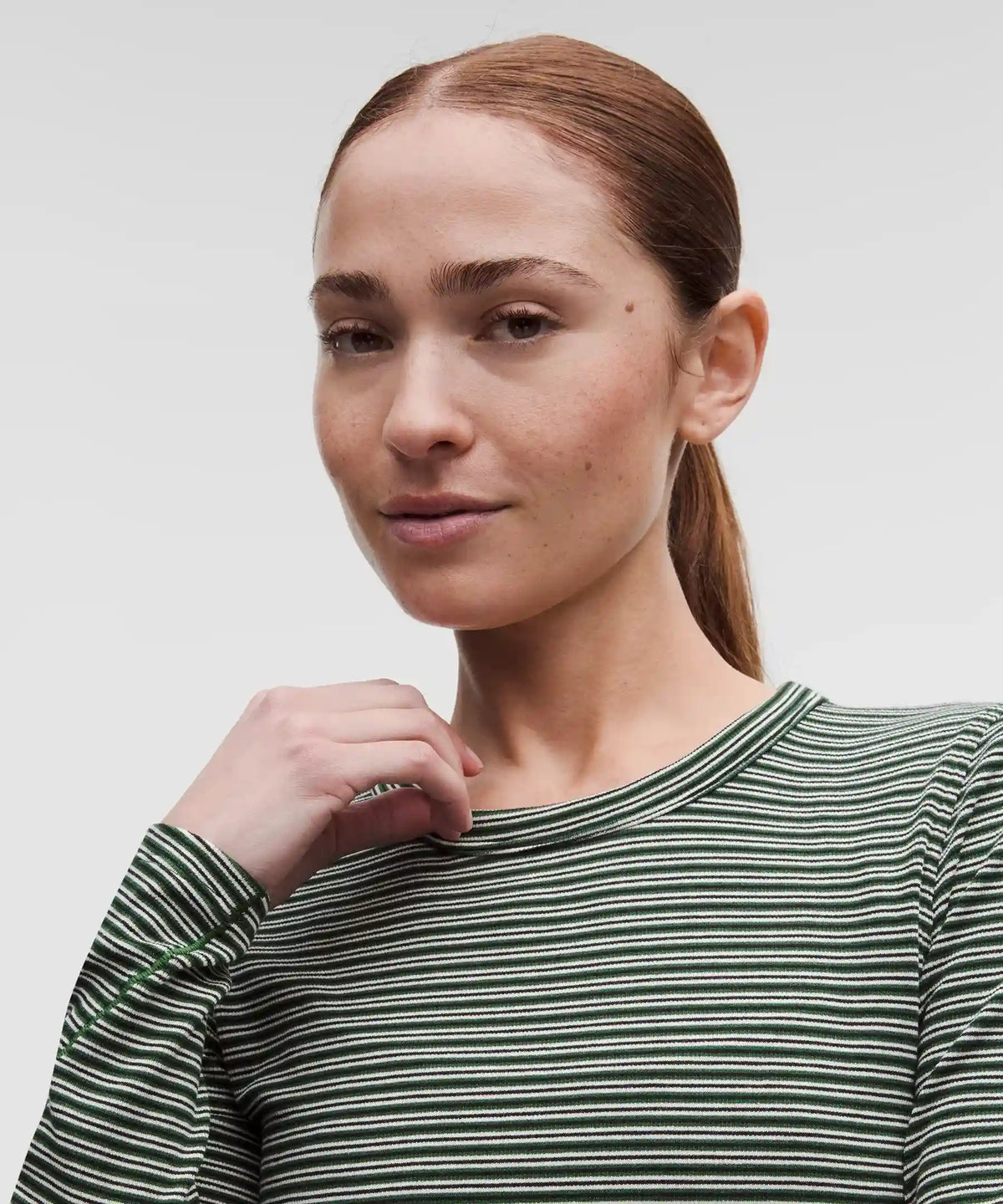 Hold Tight Straight-Hem Cropped Long-Sleeve Shirt