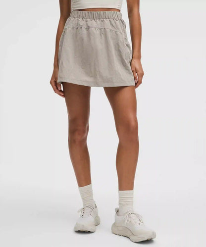 Crinkle Nylon High-Rise Mini Skirt