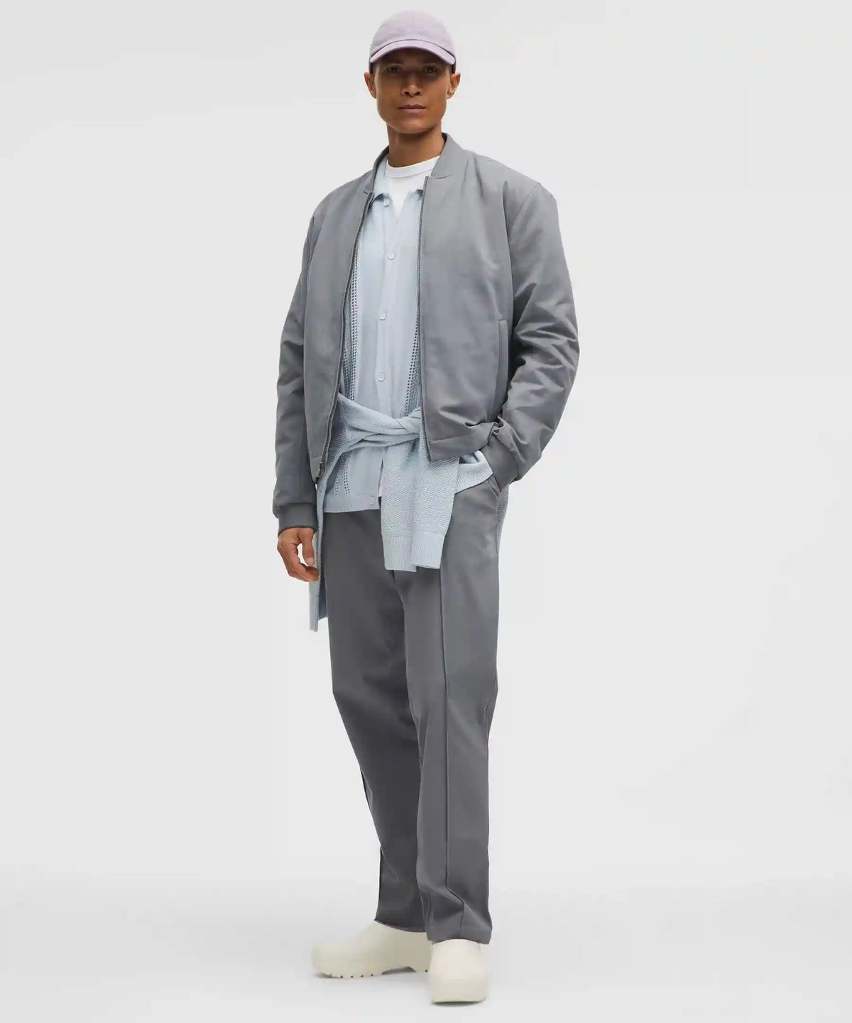 Insulated Cotton-Blend Bomber Jacket