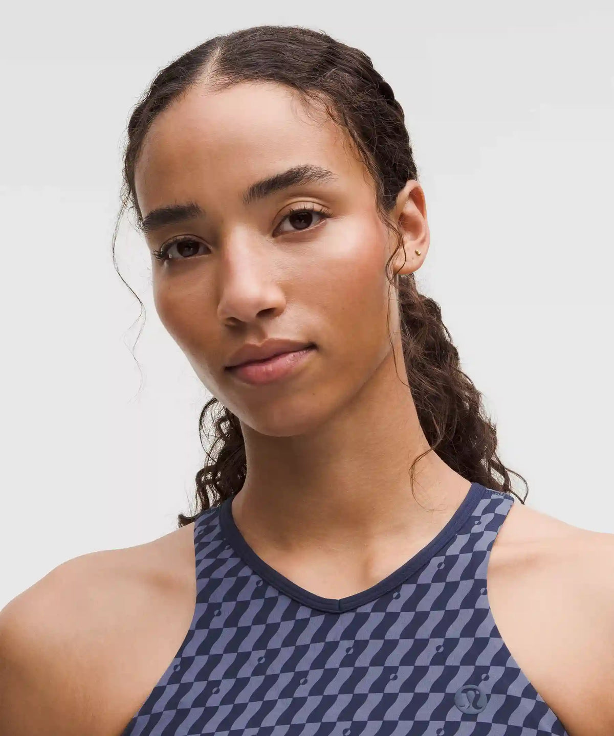 Cropped V-Neck Tennis Tank Top *Medium Support, B/C Cup
