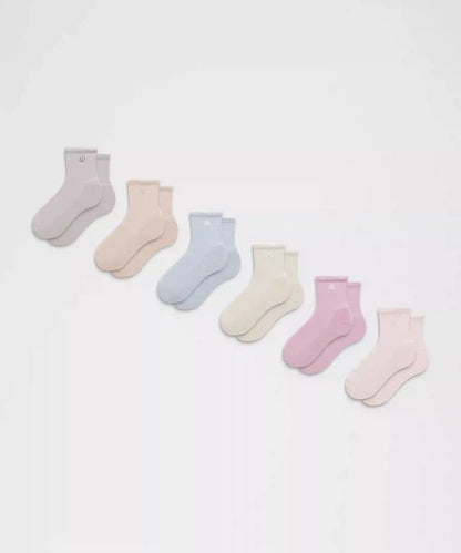 Unisex Daily Essential Quarter Socks *6 Pack