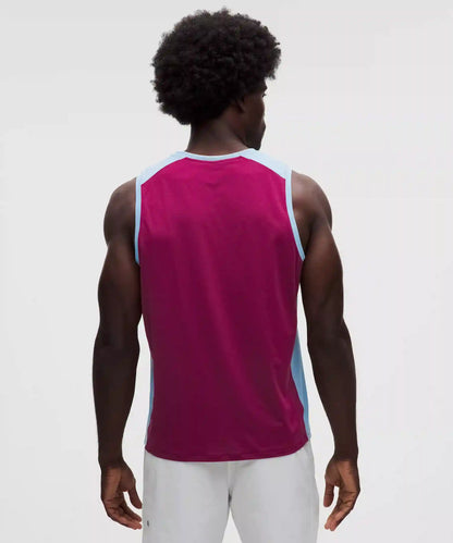 Pique Mesh-Panel Sleeveless Tennis Shirt