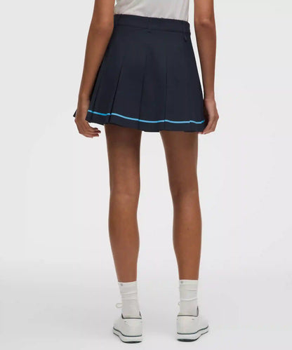 Box-Pleat High-Rise A-line Golf Skirt