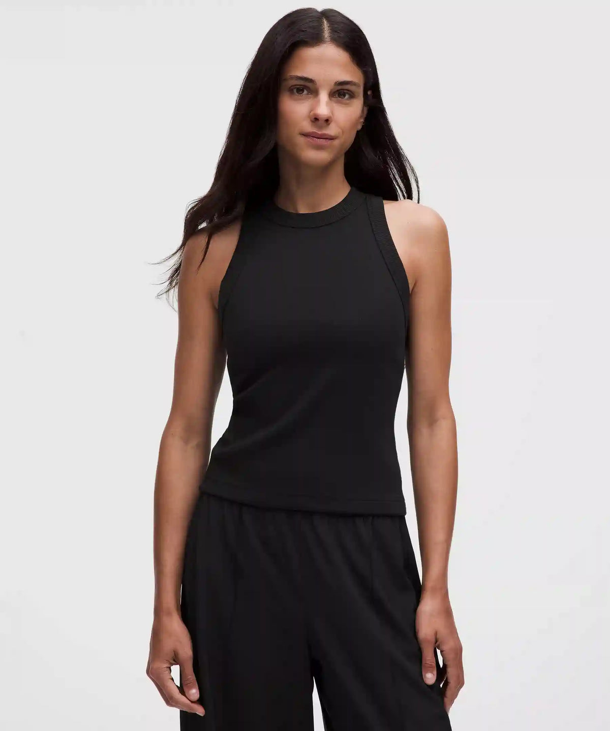 Ribbed Heavyweight Cotton-Blend Racerback Tank Top