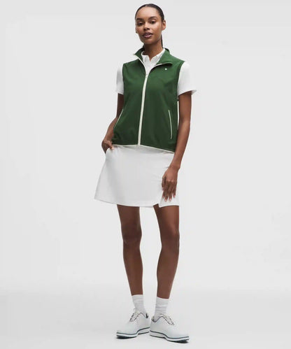 Stretch Twill Front Pleat Golf Skirt *Embroidered Logo
