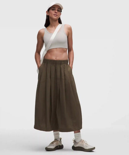LuluLinen Adjustable-Hem Maxi Skirt