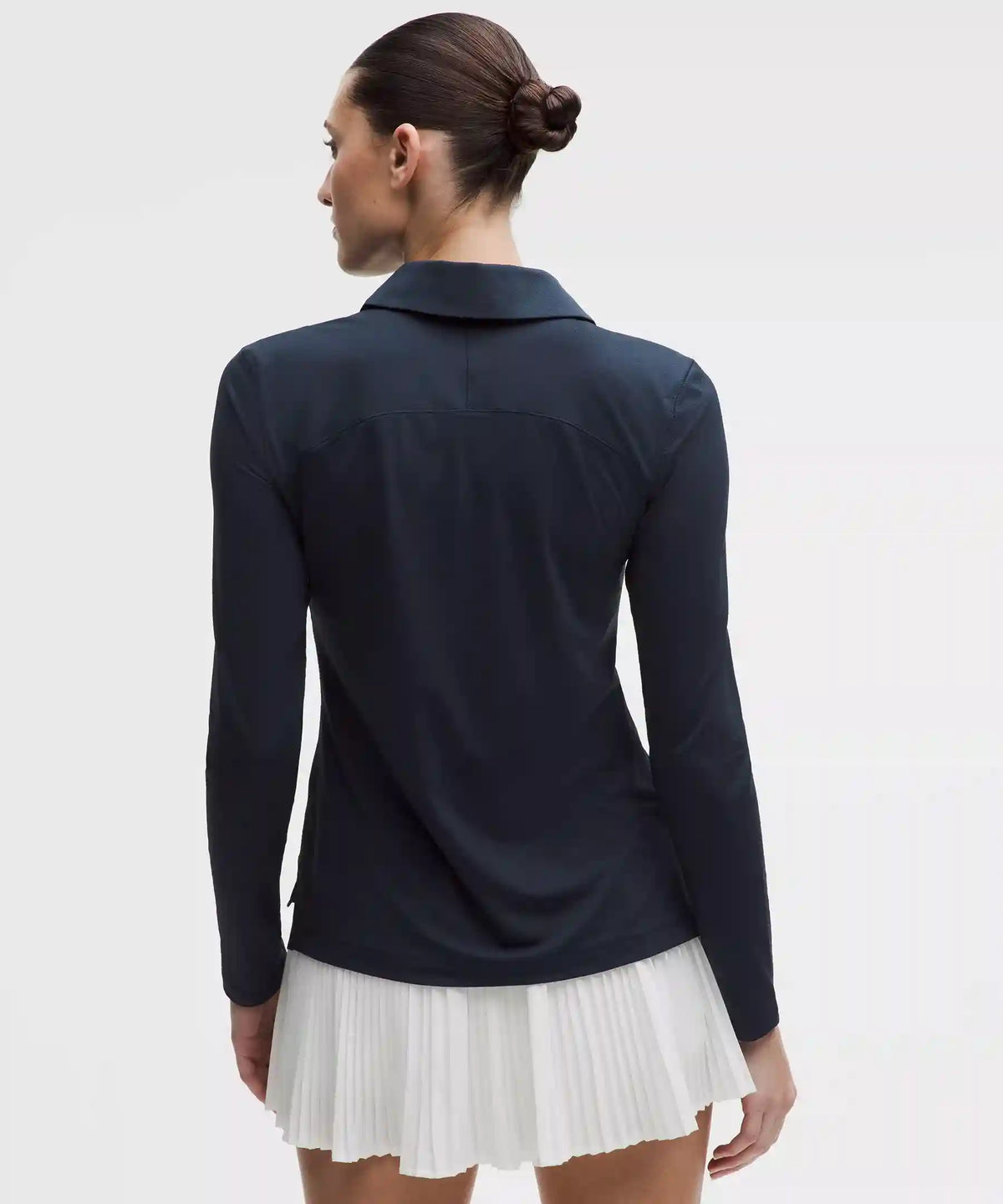 Quick-Dry Long-Sleeve Polo Shirt *Straight Hem