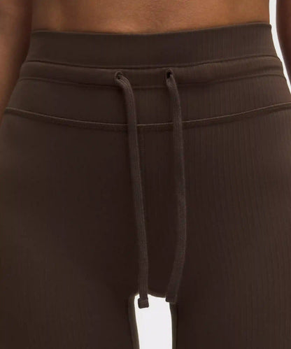 Groove High-Rise Ribbed Wide-Flare Pant