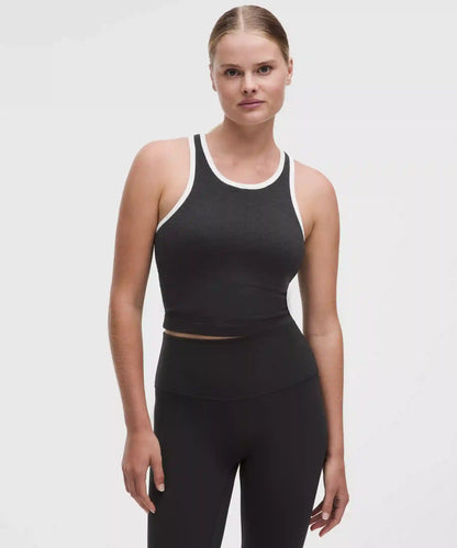 Ebb to Street Cropped Racerback Tank Top *Contrast