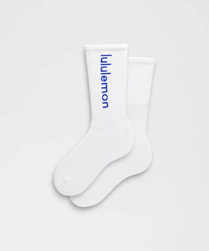 Unisex Daily Essential Crew Socks *Wordmark