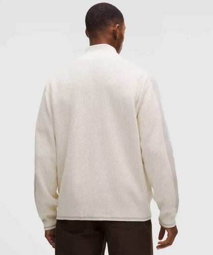 Cotton-Blend Knit Full-Zip Sweater
