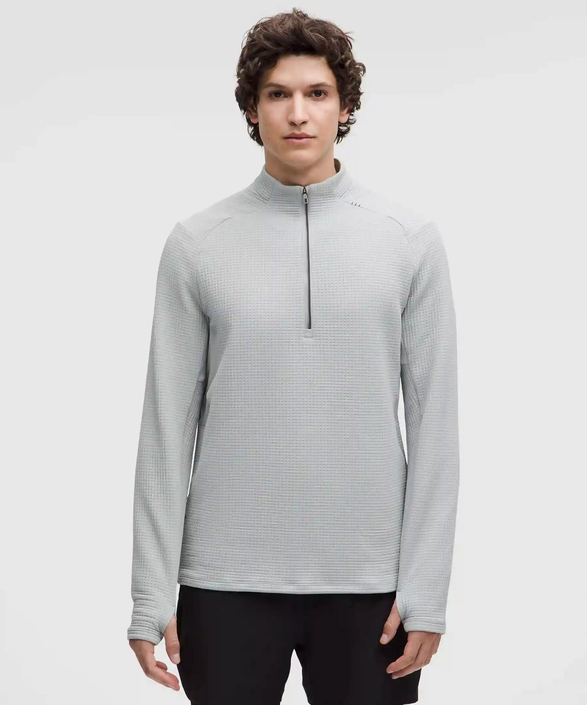 Waffle-Knit Half Zip