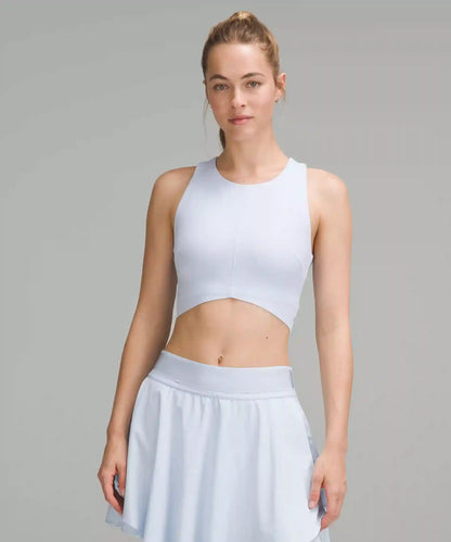 V-Waist Cropped Tennis Tank Top *Medium Support, B/C Cup