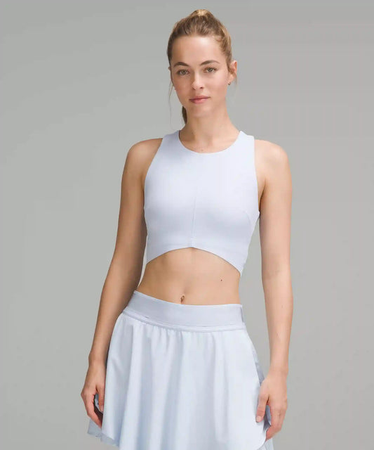 V-Waist Cropped Tennis Tank Top *Medium Support, B/C Cup