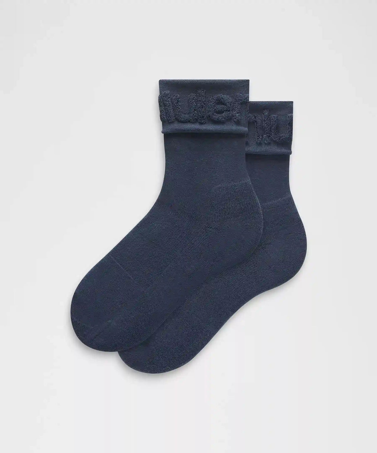 Unisex Fold-Over Terry Quarter Socks