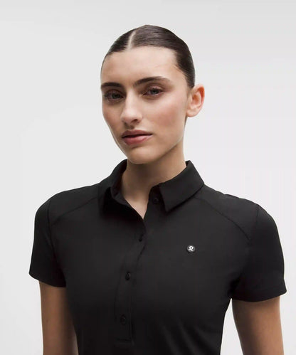 Quick-Dry Short-Sleeve Polo Shirt Straight Hem *Logo
