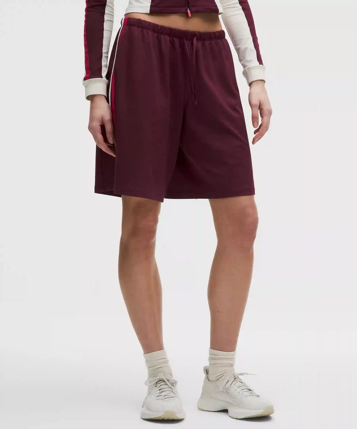 Striped Baggy Low-Rise Track Short 9.5"