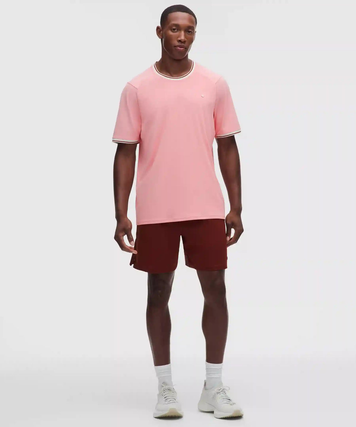 UV-Protective Textured Mesh Tennis Shirt
