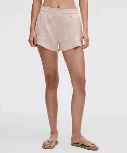 BeCalm Mid-Rise Wide-Waistband Short 3"