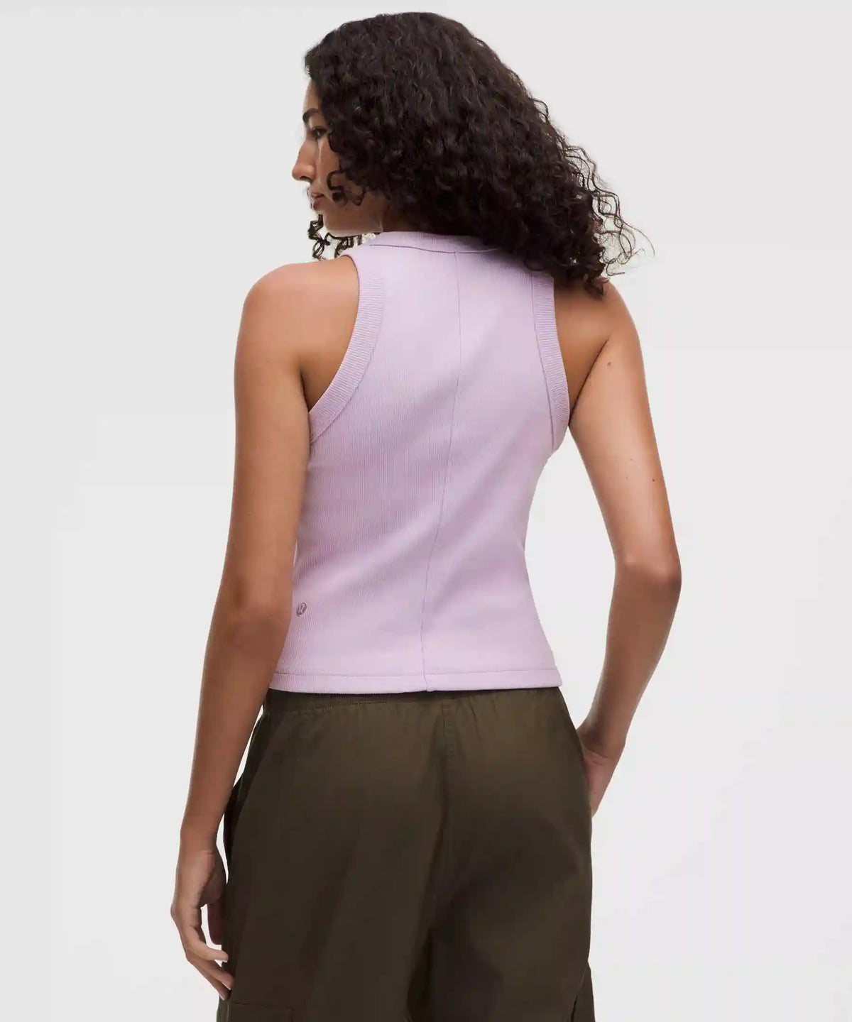 Ribbed Heavyweight Cotton-Blend Racerback Tank Top