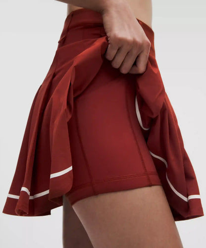 Box-Pleat High-Rise A-line Golf Skirt