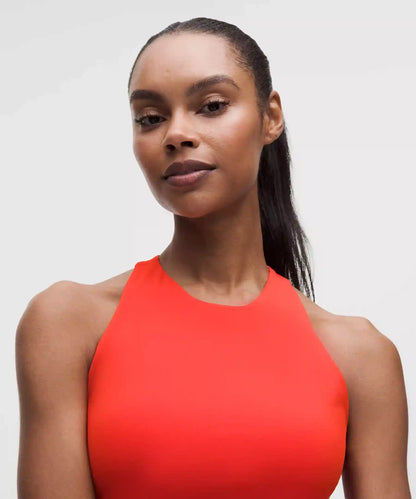 Racerback High-Neck Tennis Tank Top *B/C Cup
