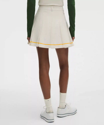 Box-Pleat High-Rise A-line Golf Skirt