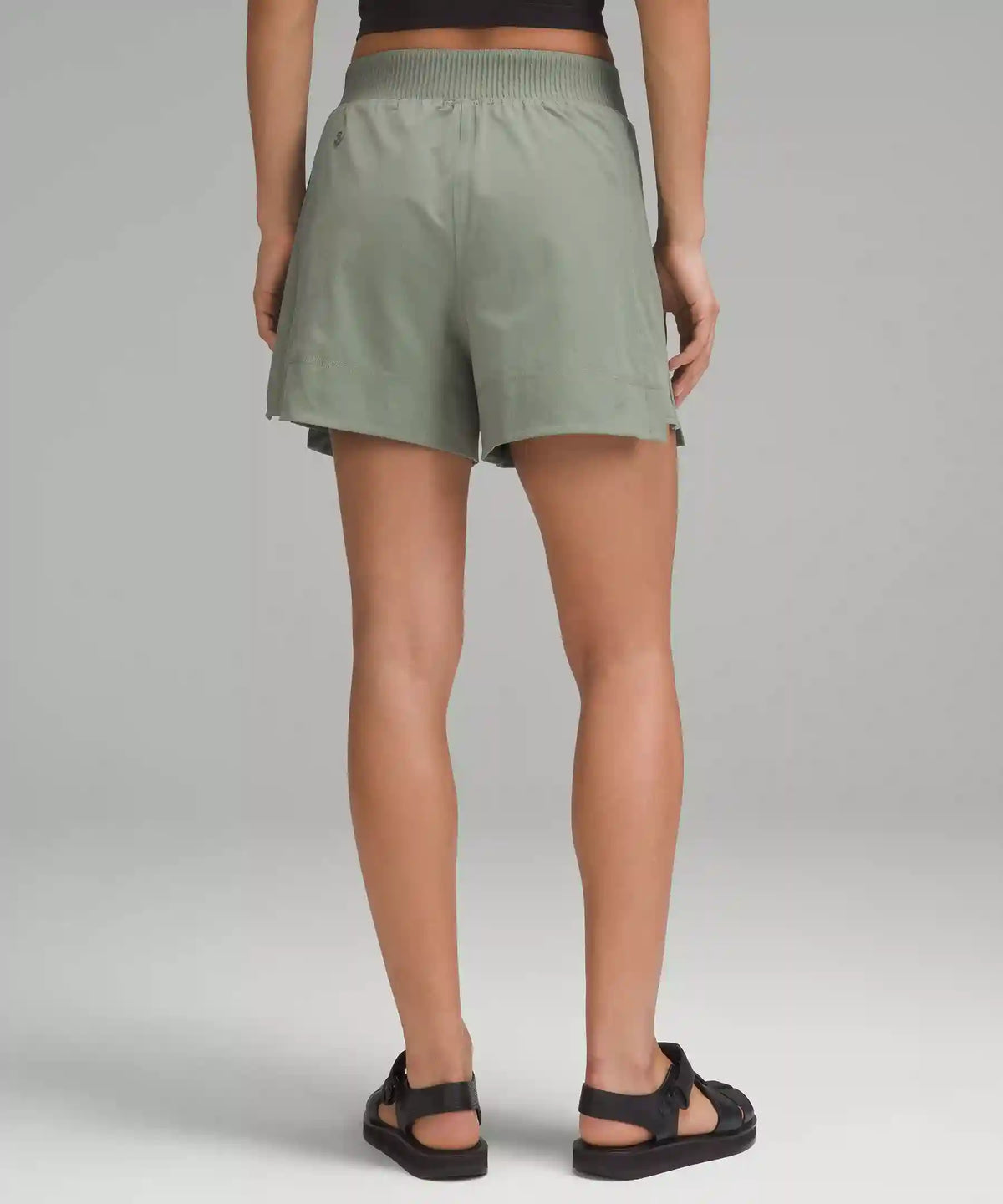 Stretch Woven Relaxed-Fit High-Rise Short 4"