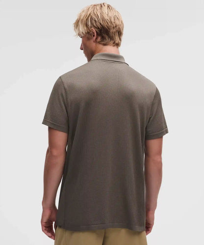 Textured Seamless Polo Shirt