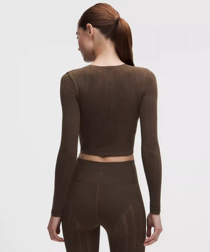 RevealKnit Pointelle Long-Sleeve Shirt