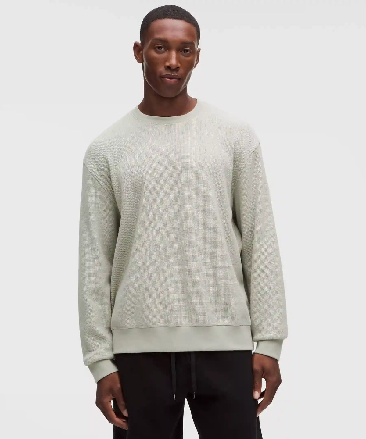 Cotton-Blend Waffle-Knit Long Sleeve